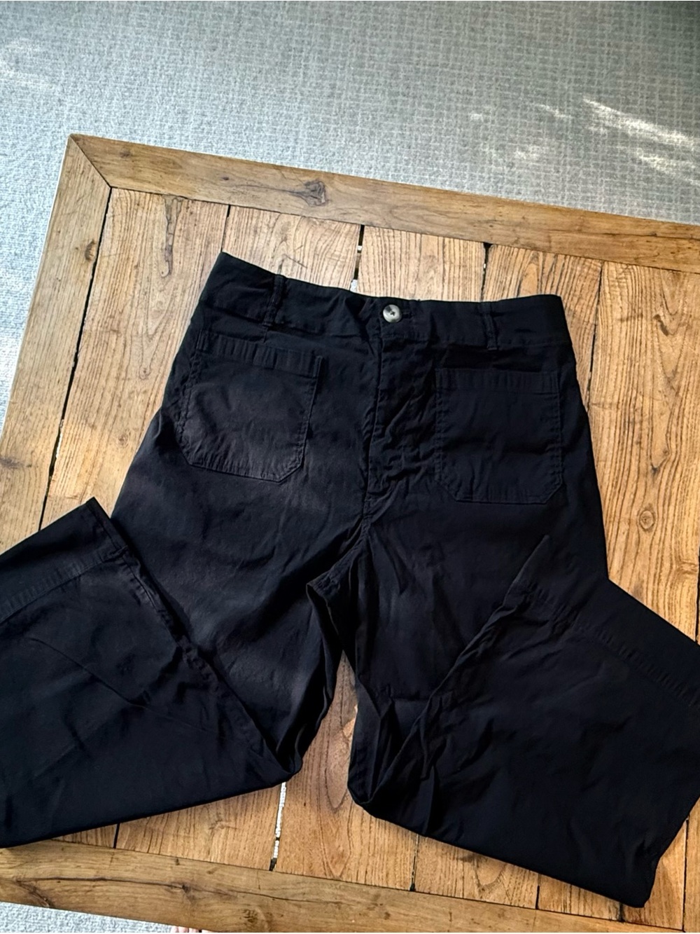 Maeve black wide leg pants